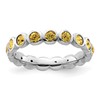 Sterling Silver Stackable Expressions November Crystal Ring