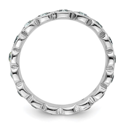 Sterling Silver Stackable Expressions December Crystal Ring