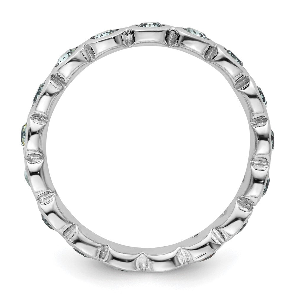 Sterling Silver Stackable Expressions December Crystal Ring