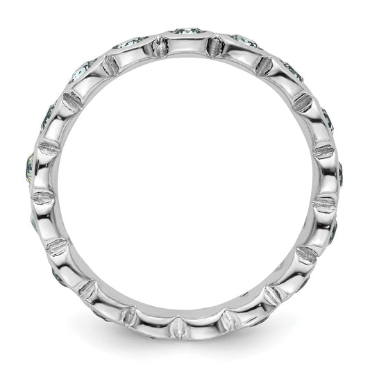 Sterling Silver Stackable Expressions December Crystal Ring