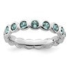 Sterling Silver Stackable Expressions December Crystal Ring