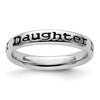 Sterling Silver Stackable Expressions Polished Enameled Daughter Ring
