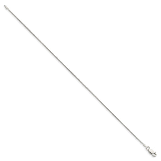 Sterling Silver .8mm Snake Chain Anklet