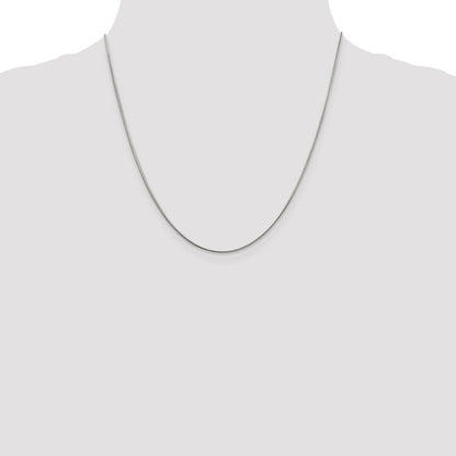 Sterling Silver Rhodium-plated 1mm Round Snake Chain