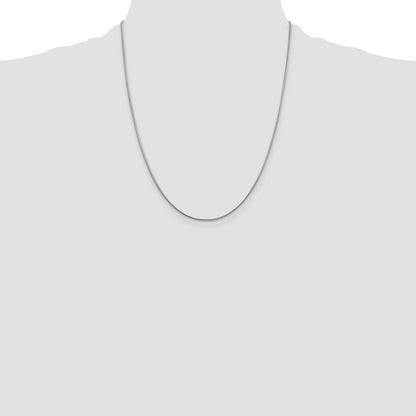 Sterling Silver Rhodium-plated 1mm Round Snake Chain