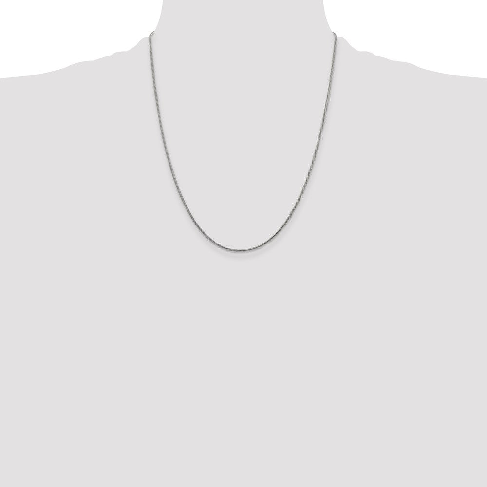 Sterling Silver 1.2mm Snake Chain w/4in ext.