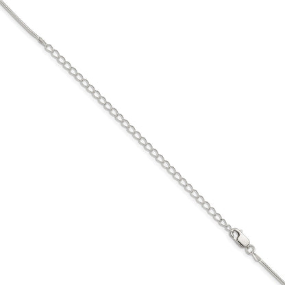 Sterling Silver 1.2mm Snake Chain w/4in ext.