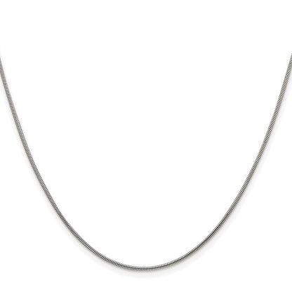 Sterling Silver Rhodium-plated 1.2mm Snake Chain