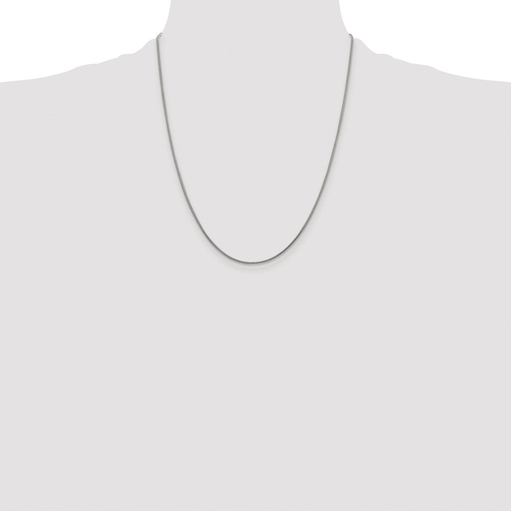Sterling Silver Rhodium-plated 1.2mm Snake Chain