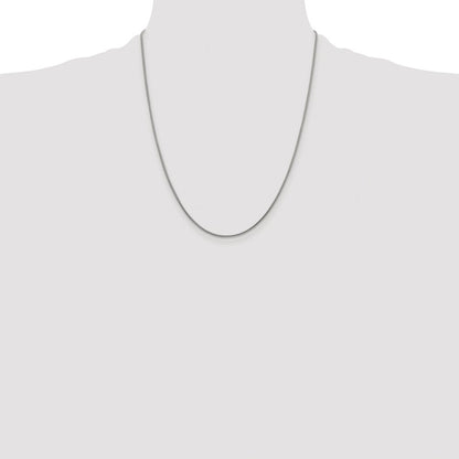 Sterling Silver Rhodium-plated 1.2mm Snake Chain