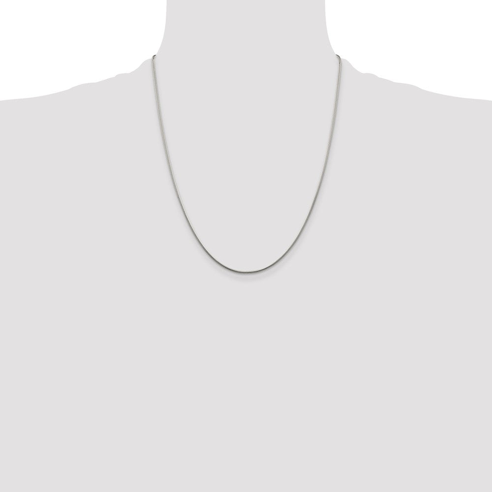 Sterling Silver 1.25mm Snake Chain w/4in ext.