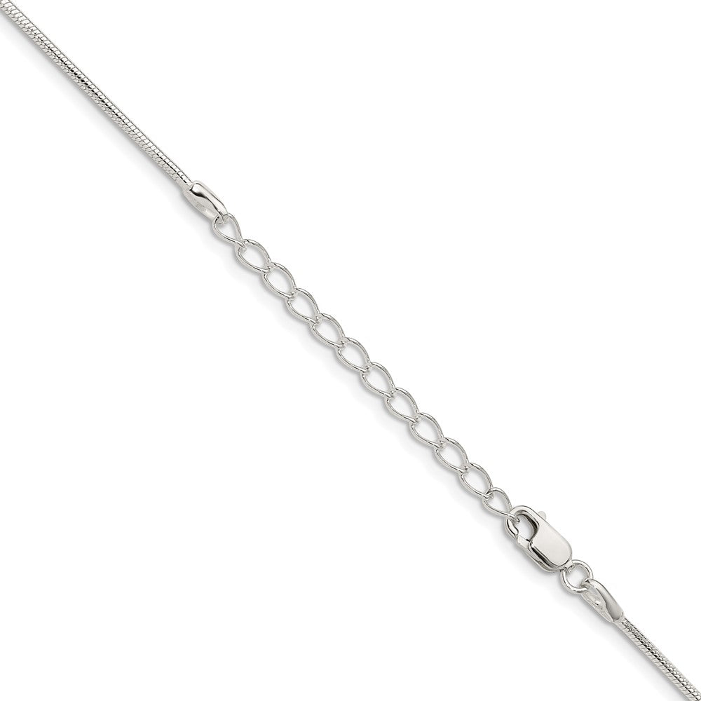 Sterling Silver 1.25mm Snake Chain w/2in ext.