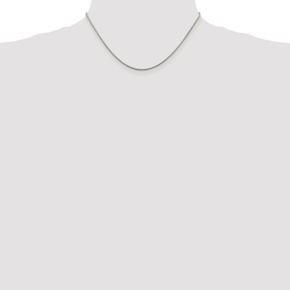 Sterling Silver Rhodium-plated 1.25mm Snake Chain