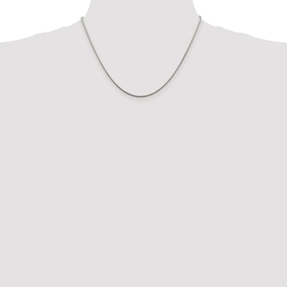 Sterling Silver Rhodium-plated 1.25mm Snake Chain