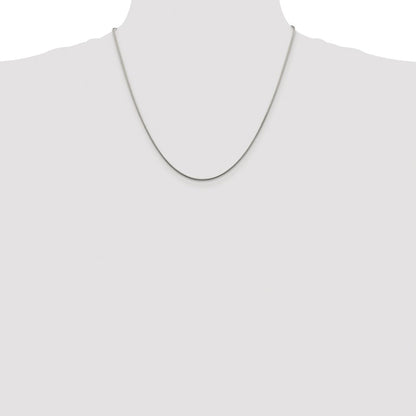 Sterling Silver Rhodium-plated 1.25mm Snake Chain
