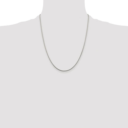 Sterling Silver Rhodium-plated 1.25mm Snake Chain