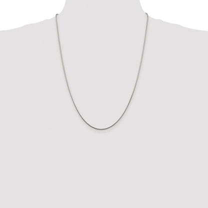 Sterling Silver Rhodium-plated 1.25mm Snake Chain
