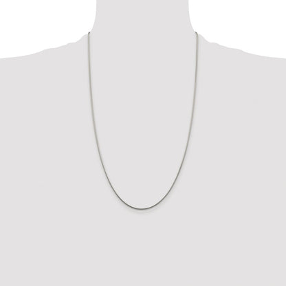 Sterling Silver Rhodium-plated 1.25mm Snake Chain