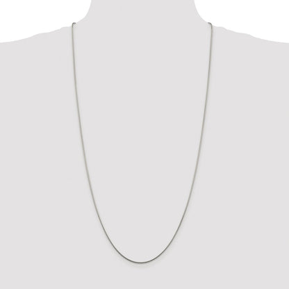 Sterling Silver Rhodium-plated 1.25mm Snake Chain