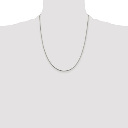 Sterling Silver Rhodium-plated 1.5mm Snake Chain