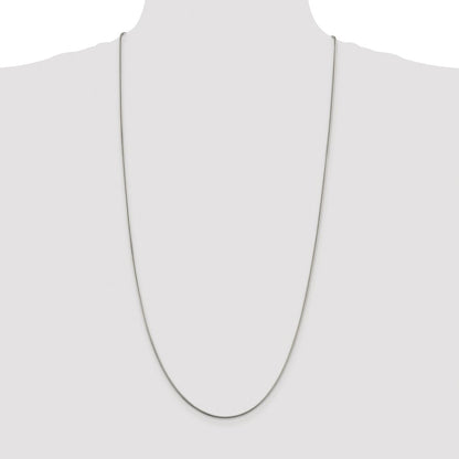 Sterling Silver Rhodium-plated 1.5mm Snake Chain