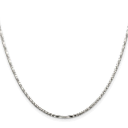 Sterling Silver Rhodium-plated 1.75mm Snake Chain