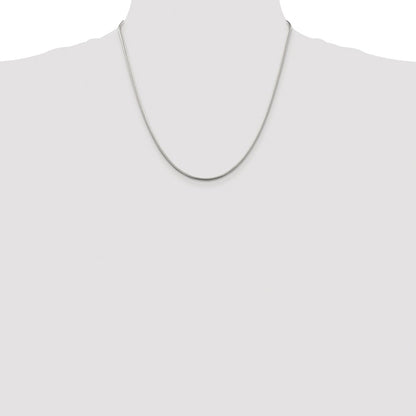 Sterling Silver Rhodium-plated 1.75mm Snake Chain