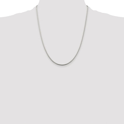 Sterling Silver Rhodium-plated 1.75mm Snake Chain