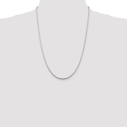 Sterling Silver Rhodium-plated 1.75mm Snake Chain