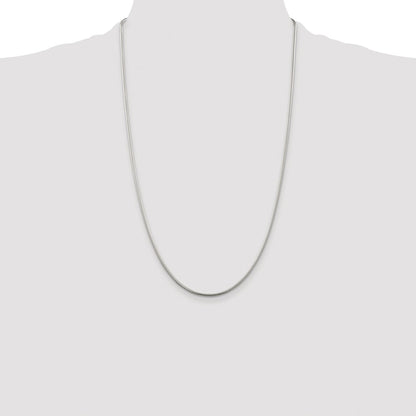Sterling Silver Rhodium-plated 1.75mm Snake Chain