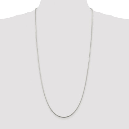 Sterling Silver Rhodium-plated 1.75mm Snake Chain