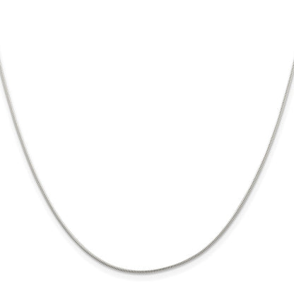 Sterling Silver 1mm Round Snake Chain