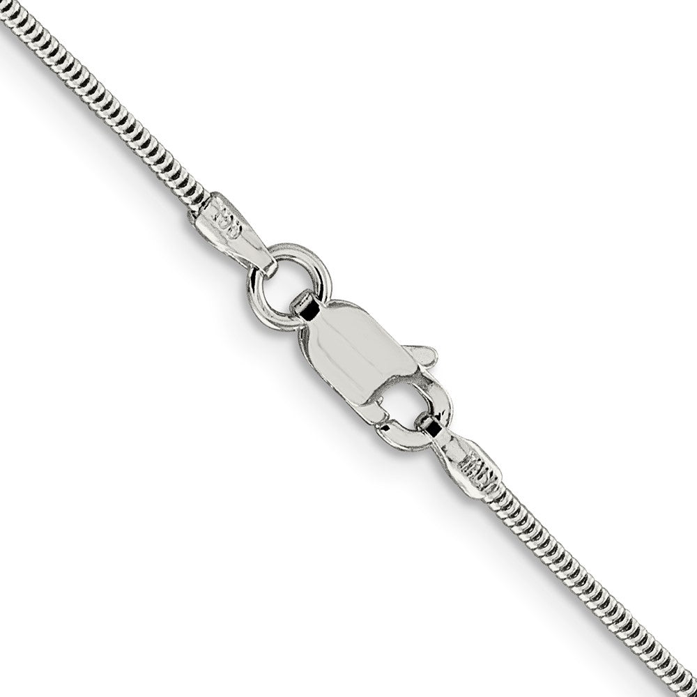Sterling Silver 1.5mm Round Snake Chain Anklet