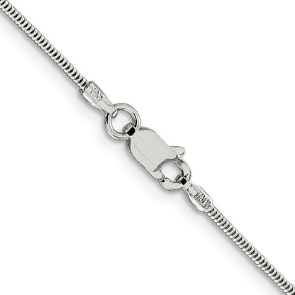 Sterling Silver 1.5mm Round Snake Chain Anklet