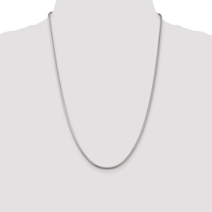 Sterling Silver 2.5mm Round Snake Chain