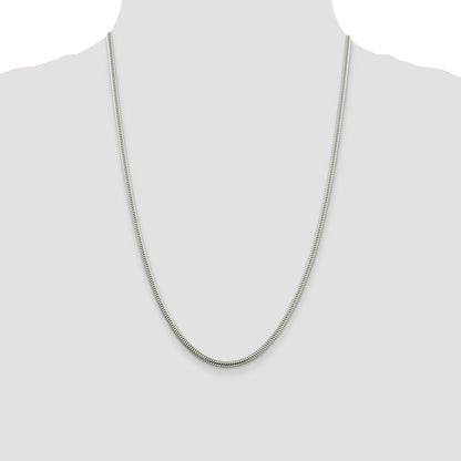 Sterling Silver 3mm Round Snake Chain