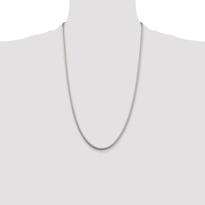 Sterling Silver 3mm Round Snake Chain