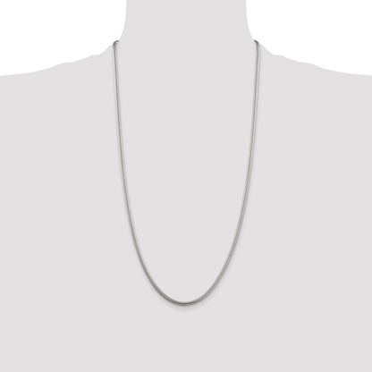 Sterling Silver 3mm Round Snake Chain