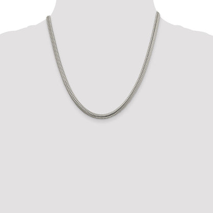 Sterling Silver 5mm Round Snake Chain