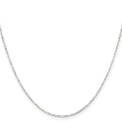 Sterling Silver 1mm Round Spiga Chain w/2in ext.