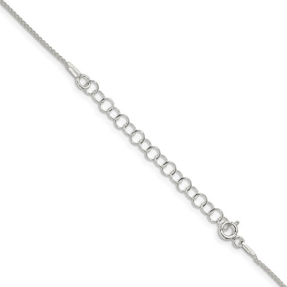 Sterling Silver 1mm Round Spiga Chain w/2in ext.