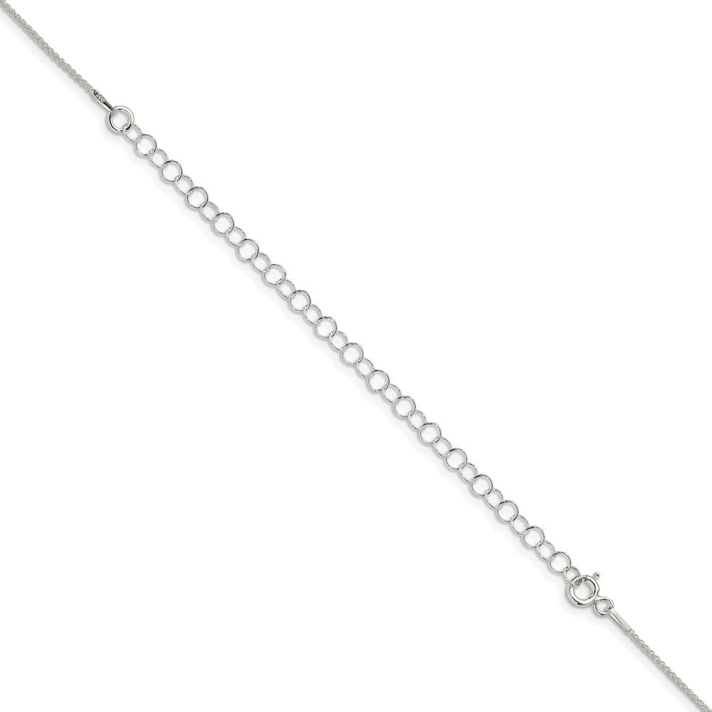 Sterling Silver 1mm Round Spiga Chain w/4in ext.