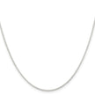 Sterling Silver Rhodium-plated 1mm Round Spiga Chain