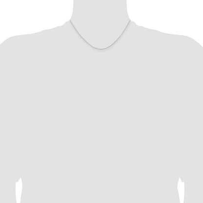 Sterling Silver Rhodium-plated 1mm Round Spiga Chain