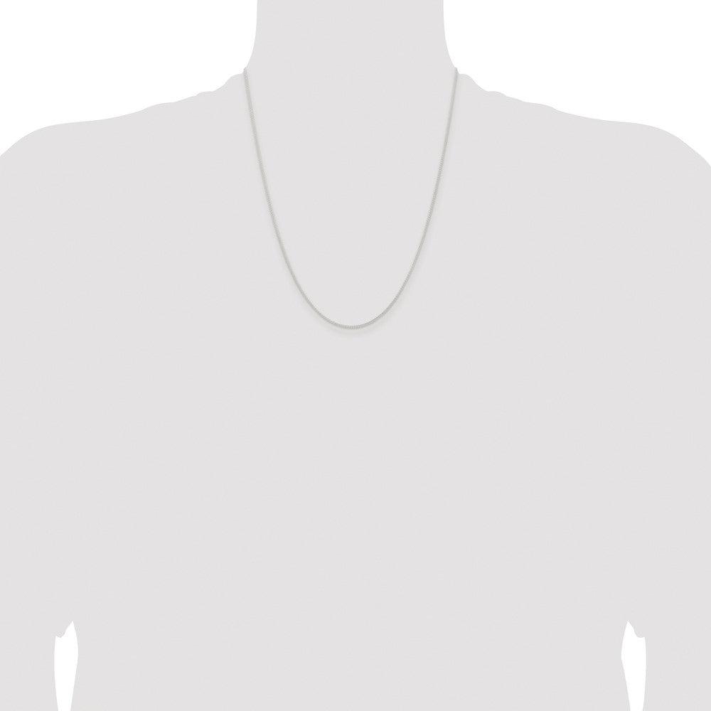 Sterling Silver Rhodium-plated 1mm Round Spiga Chain