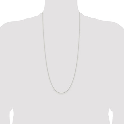 Sterling Silver Rhodium-plated 1mm Round Spiga Chain