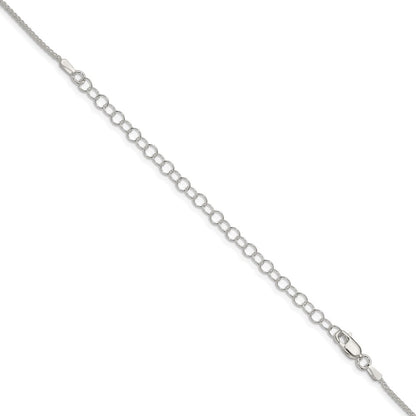Sterling Silver 1.25mm Round Spiga Chain w/4in ext.