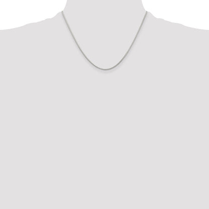 Sterling Silver Rhodium-plated 1.25mm Round Spiga Chain