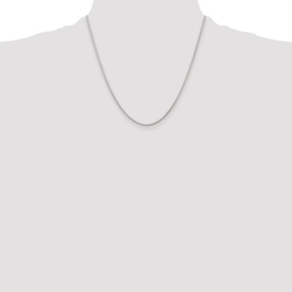 Sterling Silver Rhodium-plated 1.25mm Round Spiga Chain