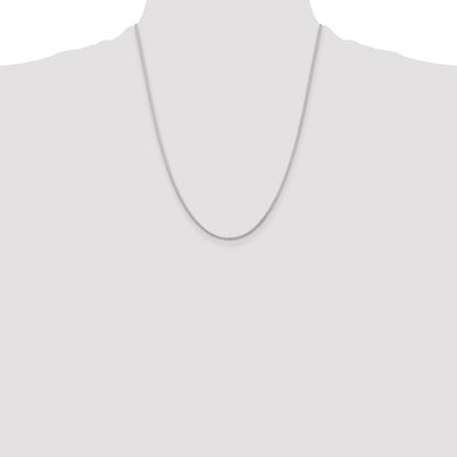 Sterling Silver Rhodium-plated 1.25mm Round Spiga Chain